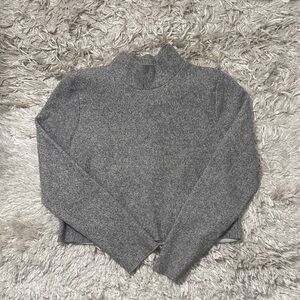 Zara Heather Gray Mock Turtleneck Sweater